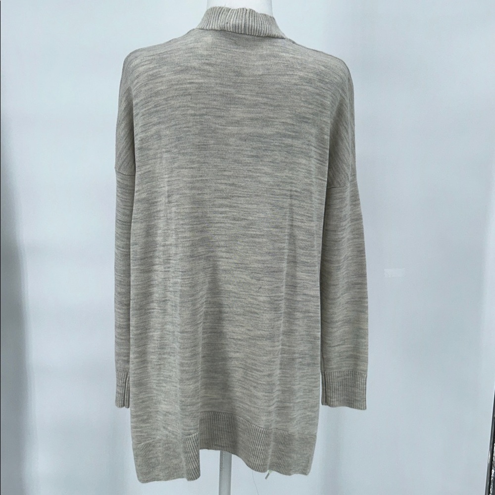 LOFT XS Oatmeal Open Front Cardigan Lightweight Wool Blend Neutral - Picture 5 of 6